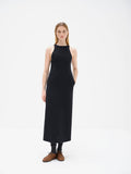 TENSE WOOL DOUBLE CLOTH SLEEVELESS DRESS