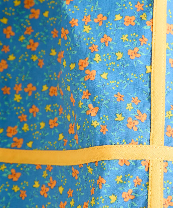 Floral Pattern Apron Style Dress