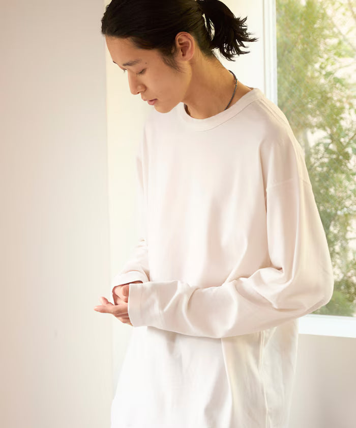 SUPER MERINO WOOL×INKEEP Crew Neck Long Sleeve T-Shirt