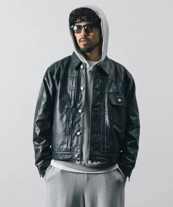 Leather Jacket TYPE-1 / Water-Repellent Leather / Cowhide