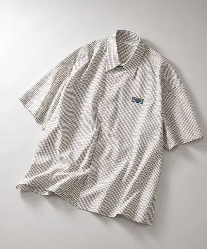 Relaxed Fit Regular Collar Short Sleeve Check Shirt