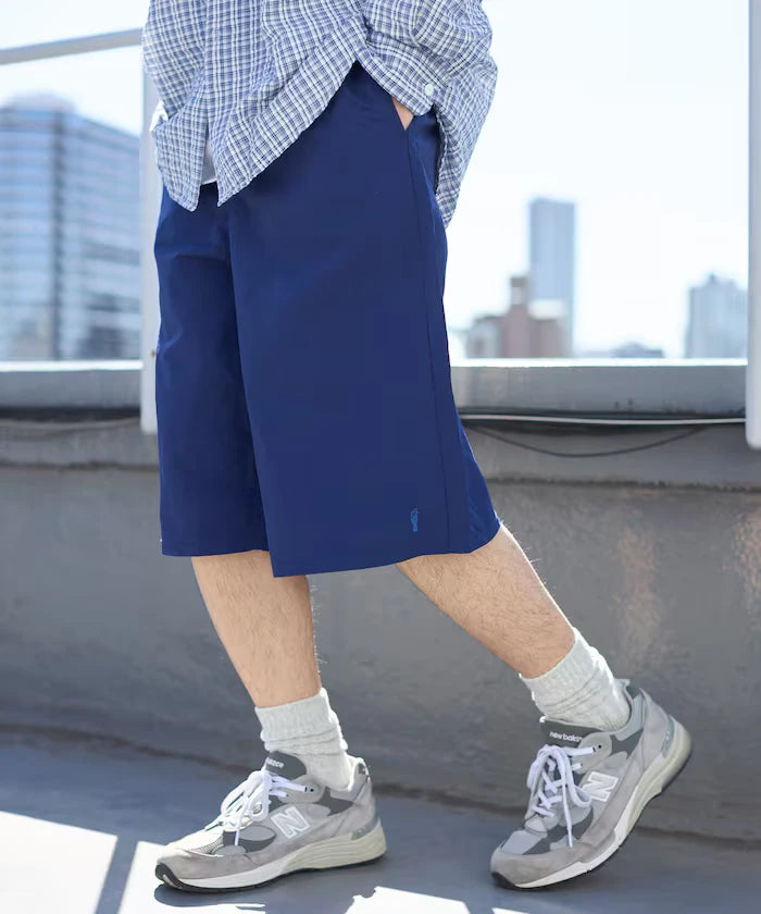Nylon Sleek Water Length Baggy Shorts