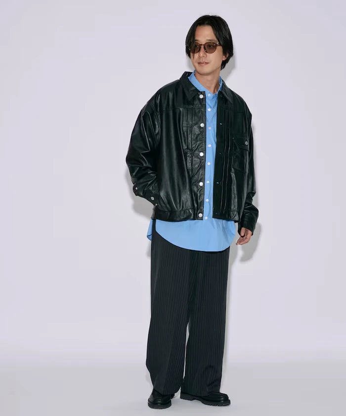 Leather Jacket TYPE-1 / Water-Repellent Leather / Cowhide
