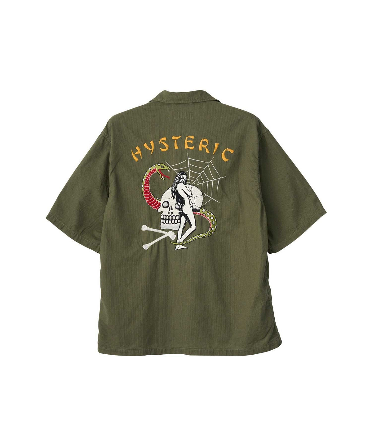 Snake & Skull Embroidery Utility Shirt