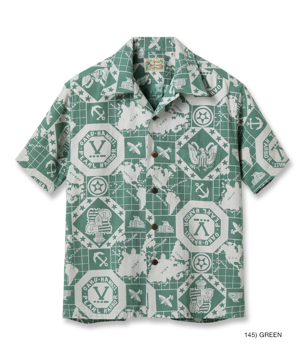COTTON CANVAS OPEN SHIRT “PEARL HARBOR HAWAII”