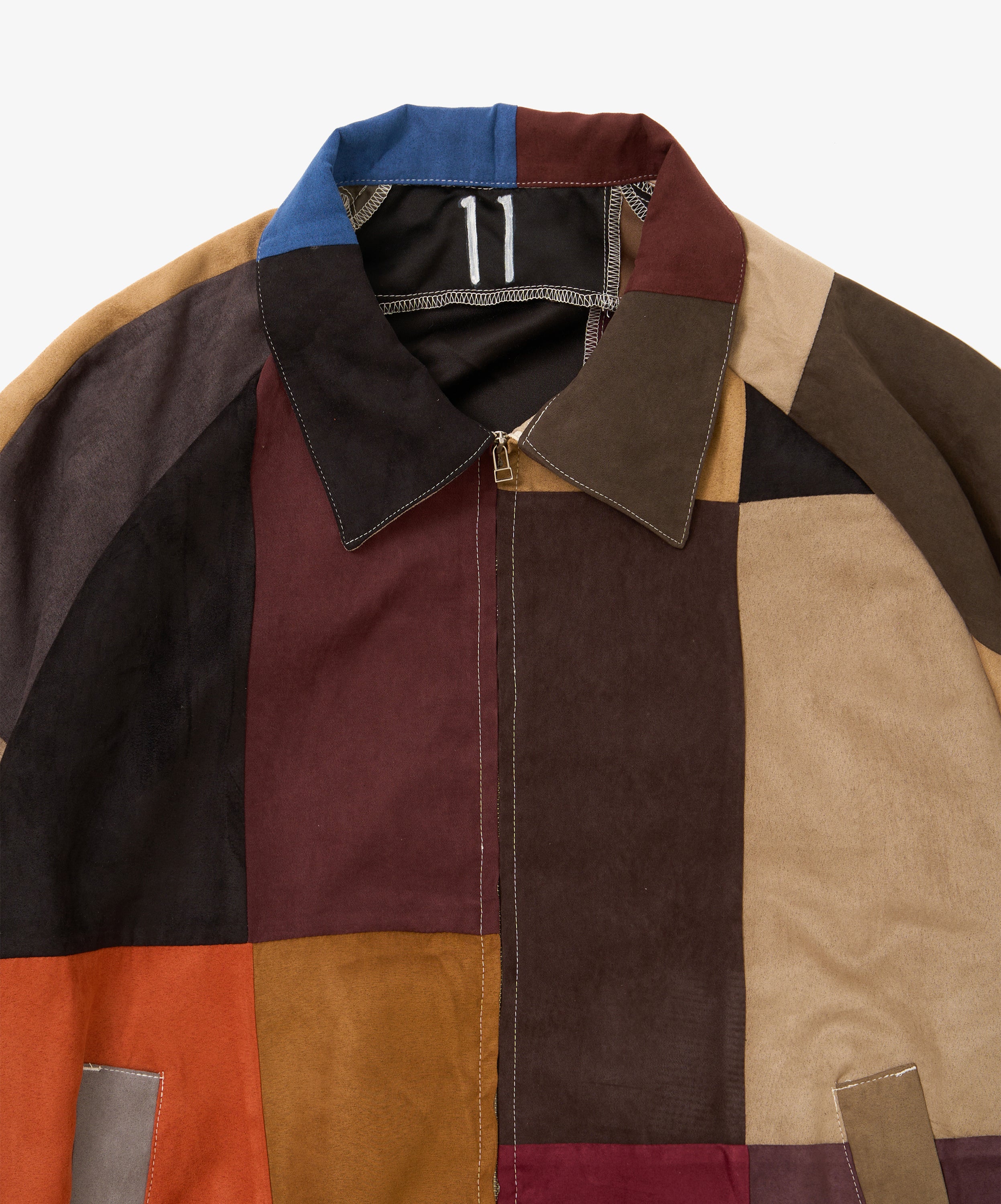 zip blouson faux suede eleven