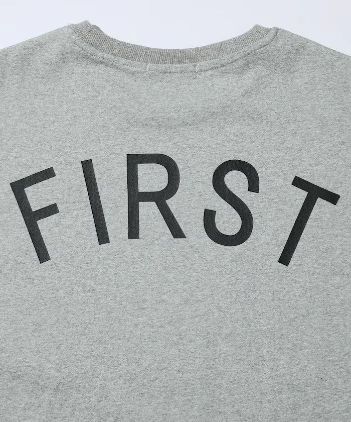 6 oz Front Logo Embroidered Crew Neck T-Shirt / Back Print T-Shirt PRINT ROUND FIRST