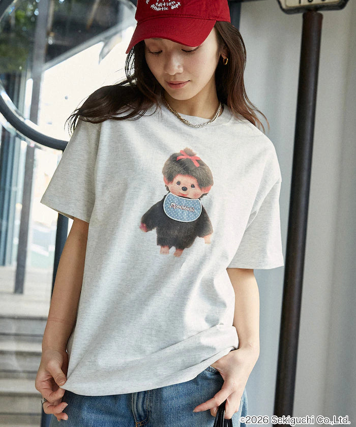 Monchhichi Mixed Material Docking T-Shirt Limited Edition