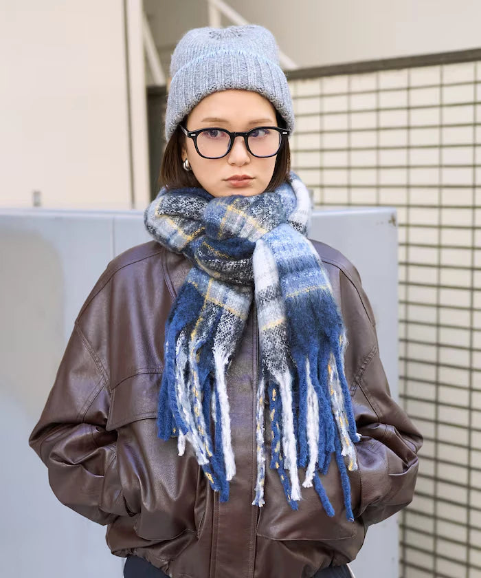 Boucle Check Scarf
