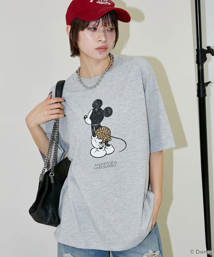 <Functional Material>Mickey Mouse & Minnie Mouse/Face T-Shirt Limited Edition