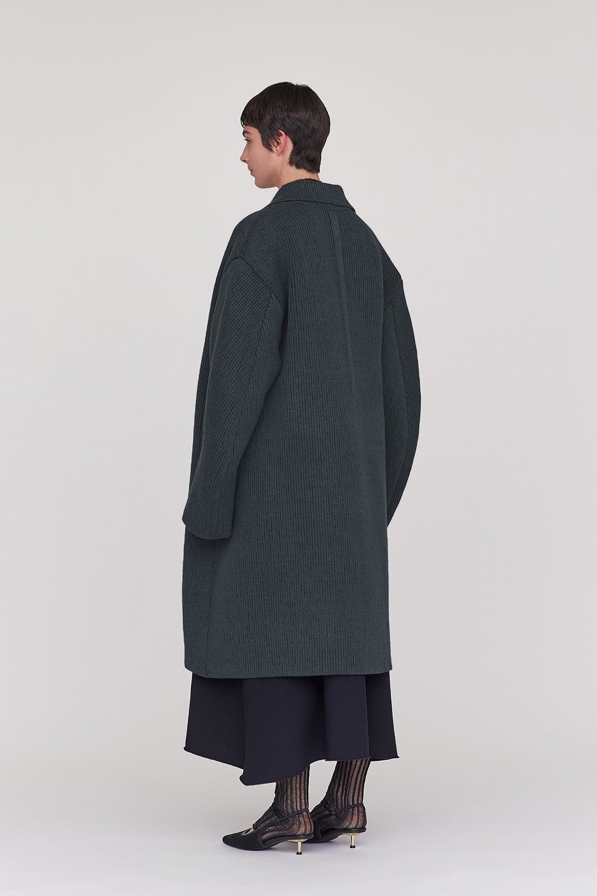 TW INLAY DOUBLE BREASTED CHESTER COAT