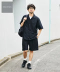 Open Collar Short Sleeve Shirt & Easy Shorts Travel Setup Fabric by SOLOTEX(R)