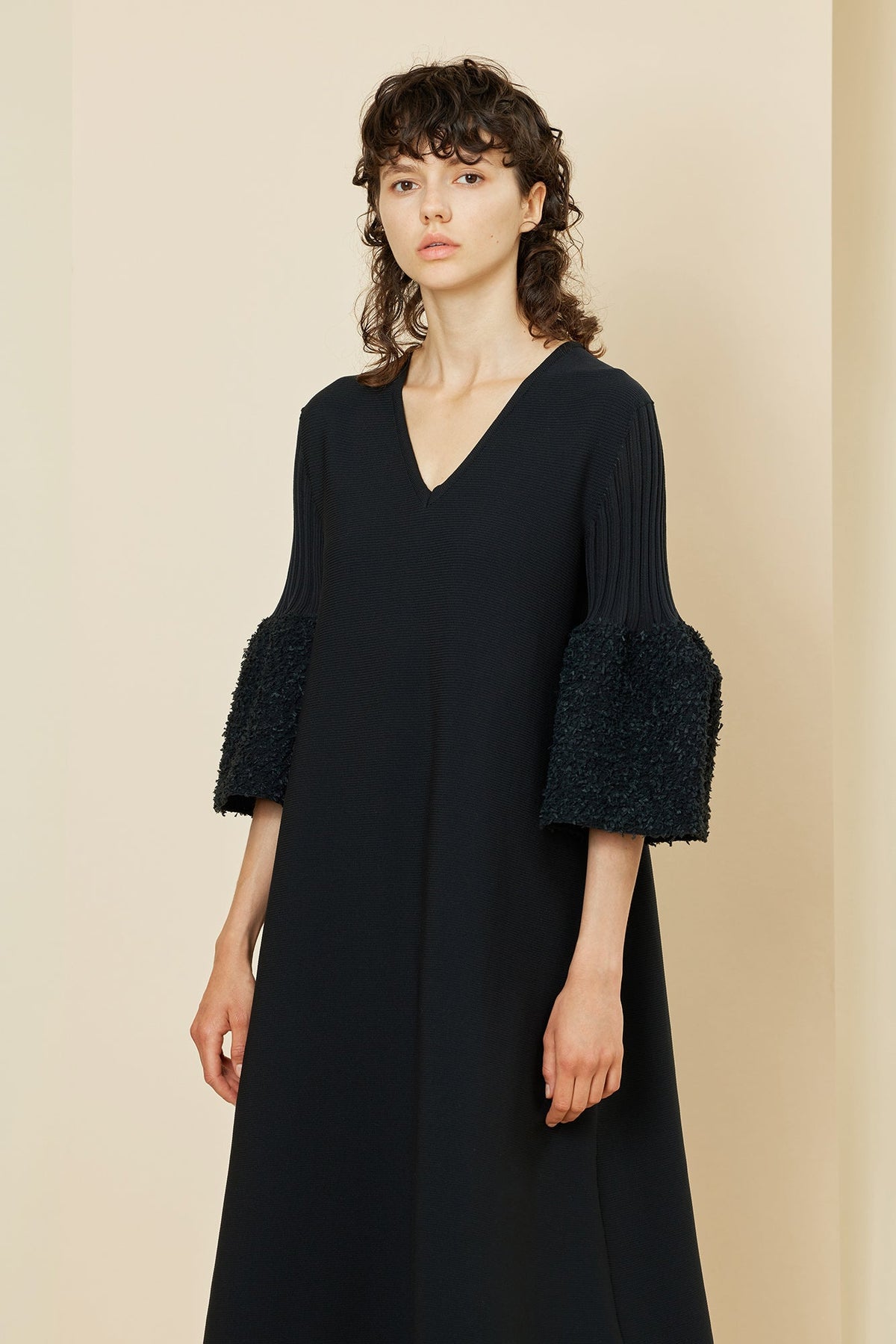 POTTERY REEF SHORT BELL SLEEVE FLARE DRESS