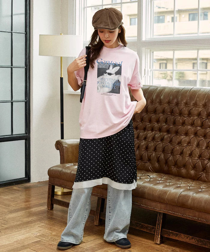 <Functional Material> Genteel Rabbit Print T-Shirt Limited Edition