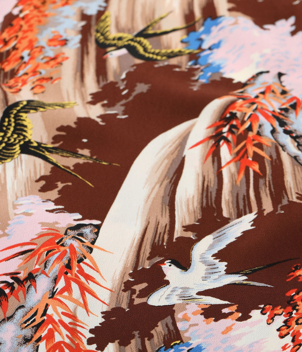 RAYON HAWAIIAN SHIRT “SWALLOW WILDLY FLUTTERING”