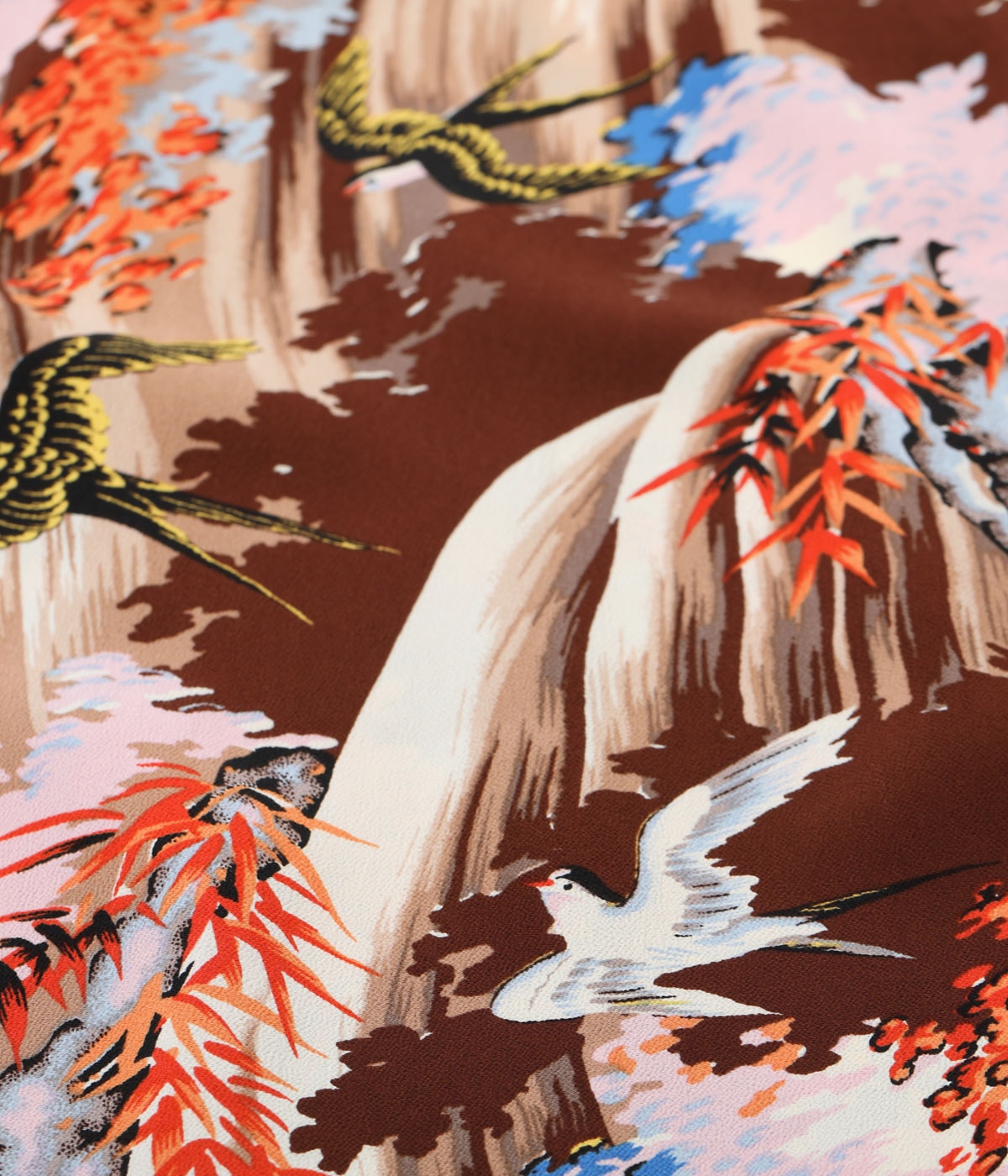RAYON HAWAIIAN SHIRT “SWALLOW WILDLY FLUTTERING”