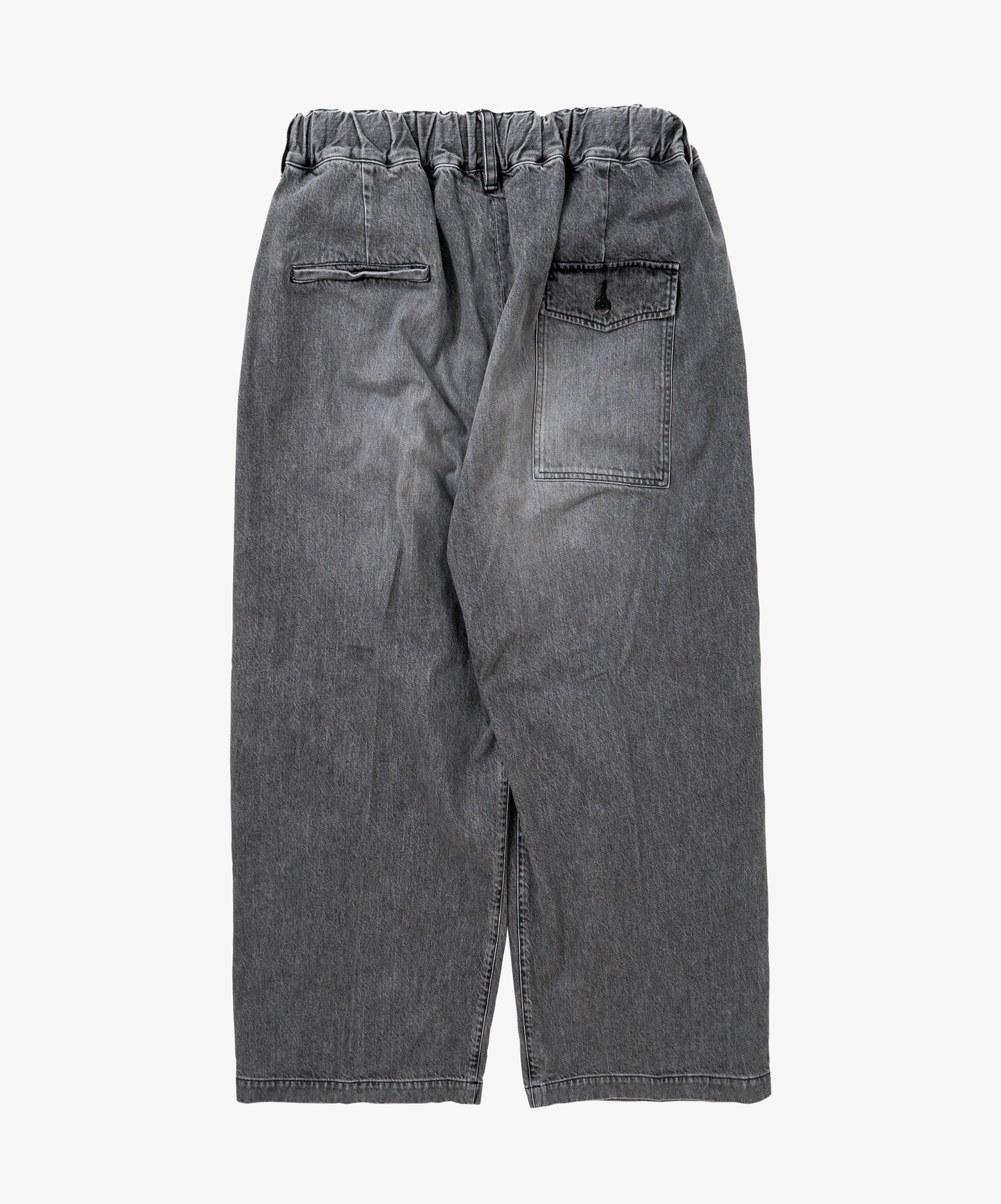 hakama pants black denim bleached
