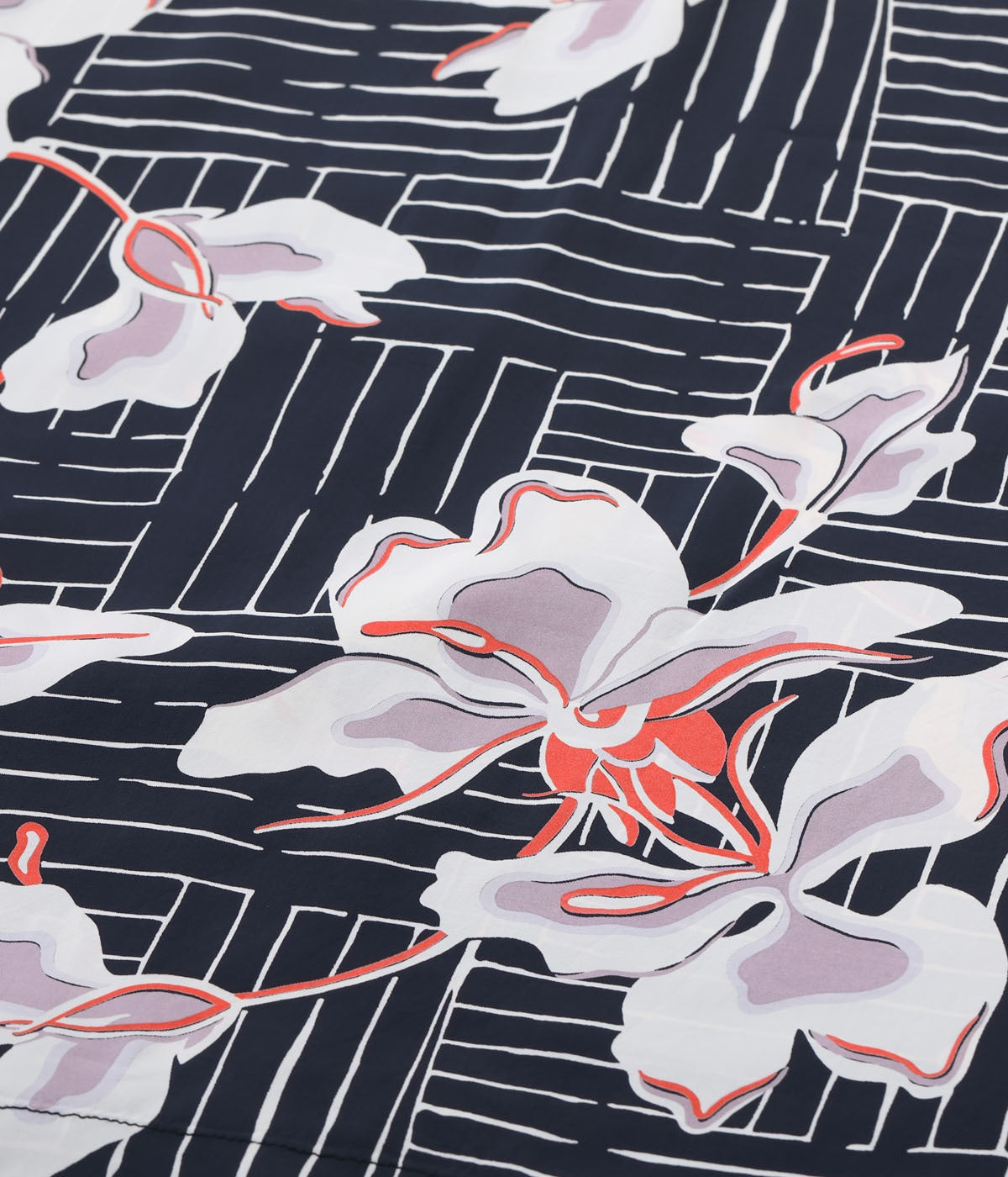 Rayon Hawaiian Shirt White Ginger