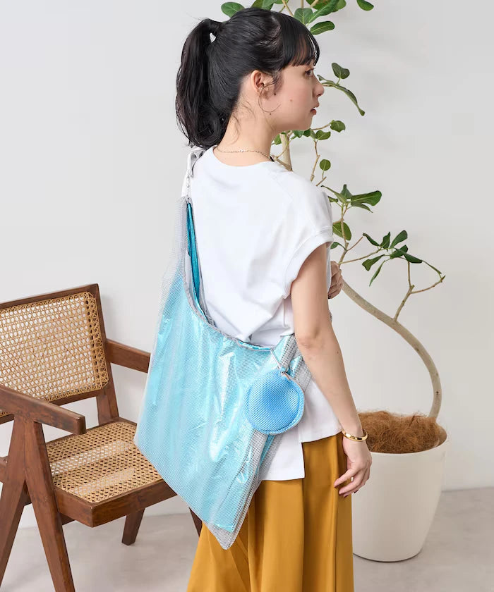 Multiway Frill Shoulder Layered Mesh Bag