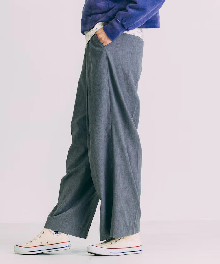 Tuck Wide Slacks Pants