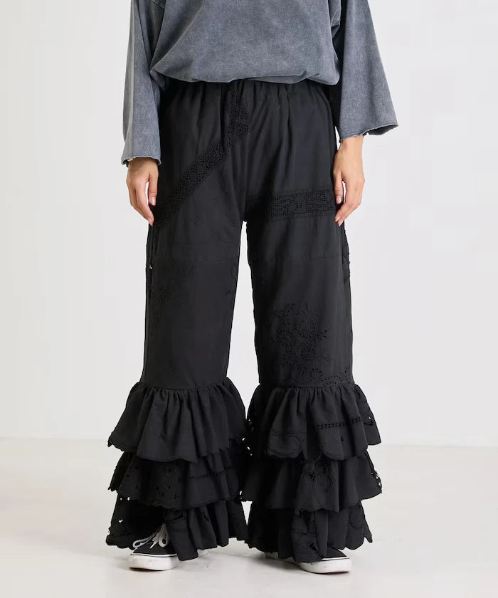 vintage lace tablecloth remake easy pants