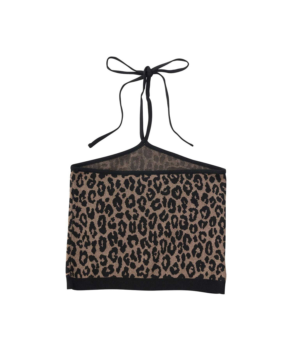 SNAKE LOGO Jacquard Halter Neck