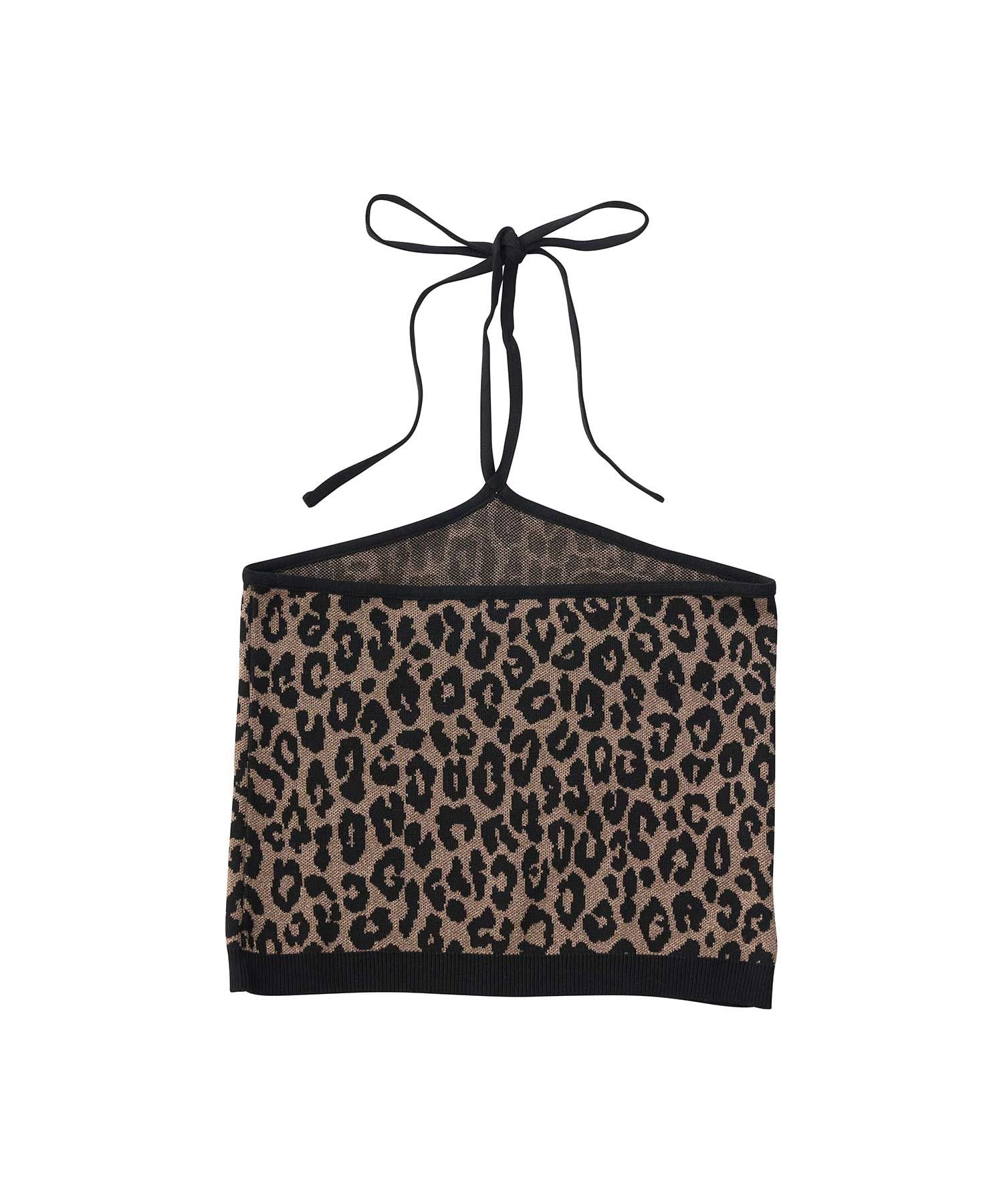 SNAKE LOGO Jacquard Halter Neck