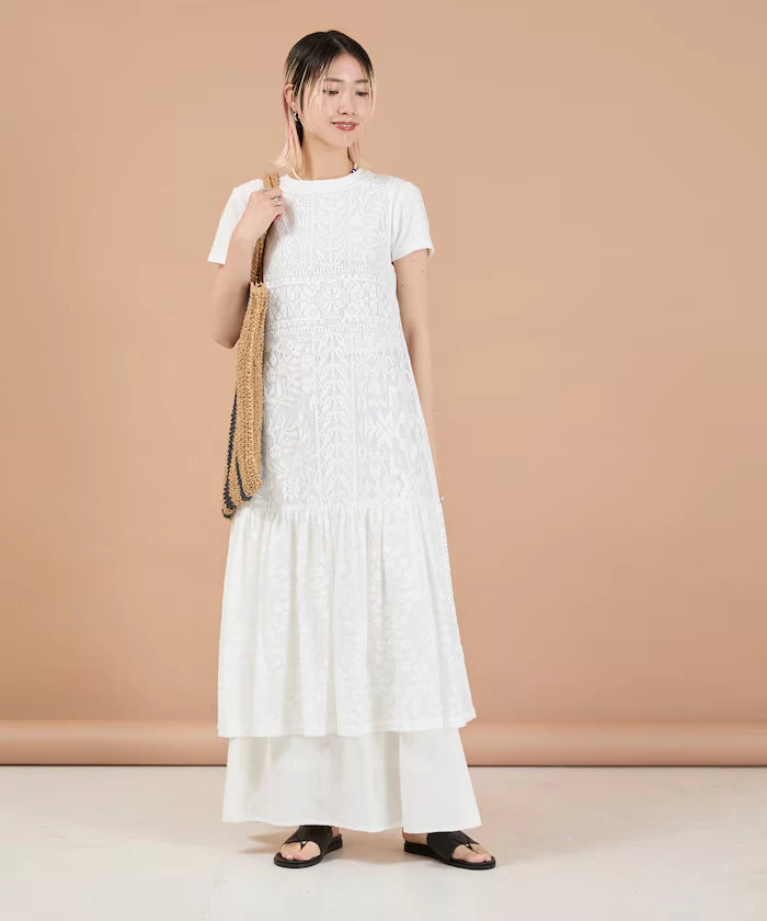 2WAY Lace Tiered Sleeveless Dress