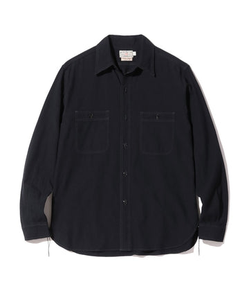 WILLIAM GIBSON COLLECTION BLACK CHAMBRAY WORK SHIRTS