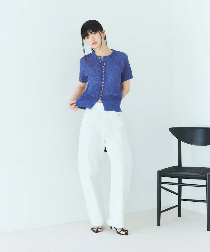 Wood Button Boucle Cardigan