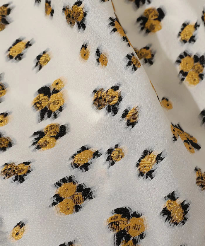 Flower Sheer Jacquard Cocoon Skirt