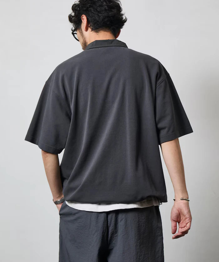 Big Silhouette Spindle Short Sleeve Tech Polo