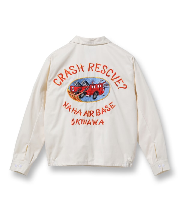 Late 1950s Style Cotton Okinawa Jumper “CRASH RESCUE ? NAHA AIRBASE OKINAWA”