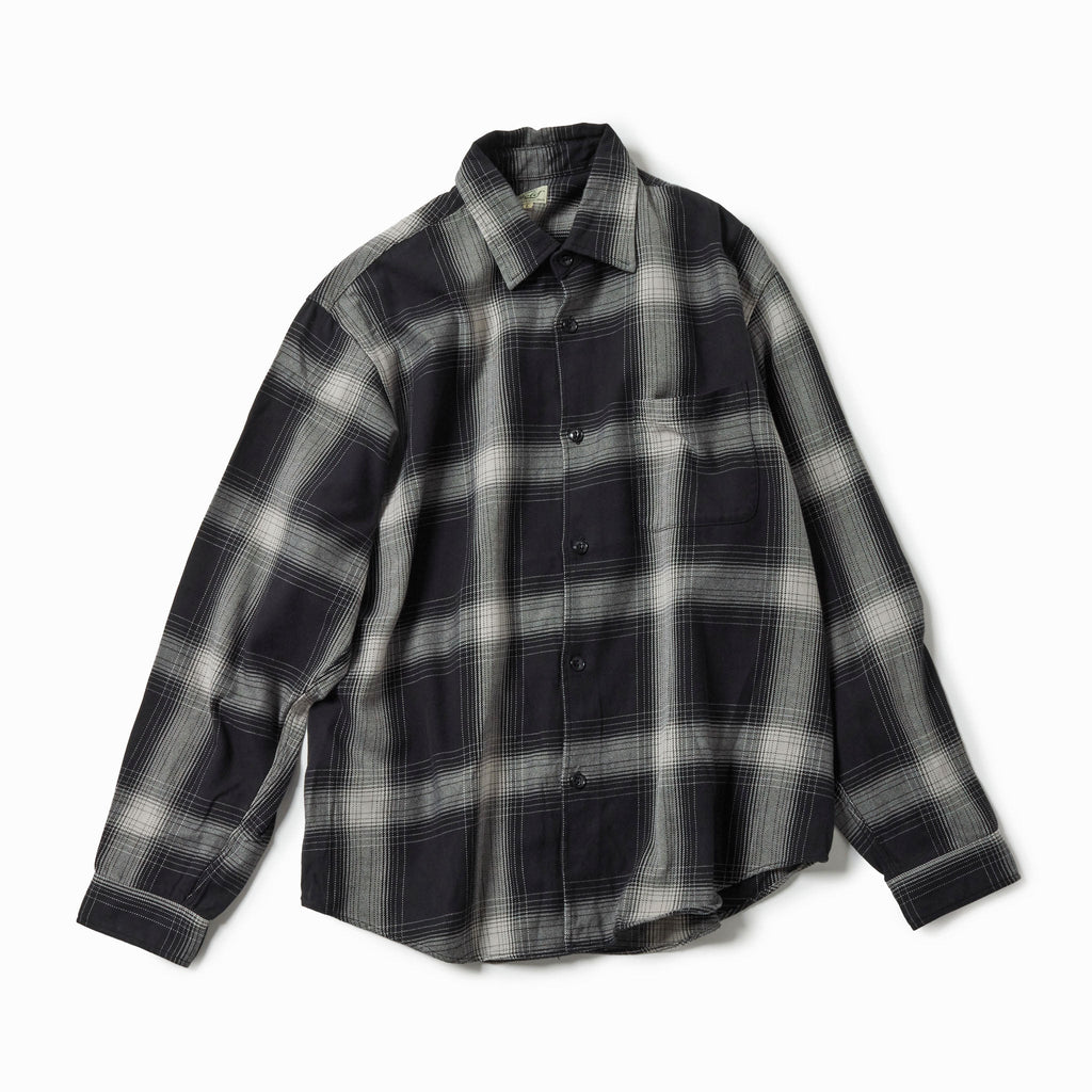 GL29546 / SUVIN COTTON NEL CHECK REGULAR COLLAR SHIRT