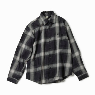 GL29546 / SUVIN COTTON NEL CHECK REGULAR COLLAR SHIRT