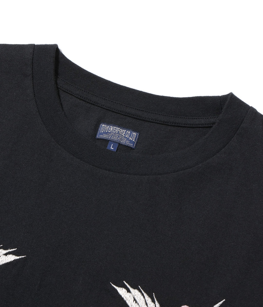 SUKA T-SHIRT EMBROIDERED “EAGLE & Mt. FUJI”
