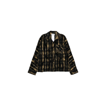 DUST FLOCKY PAJAMA SHIRT：BLACK
