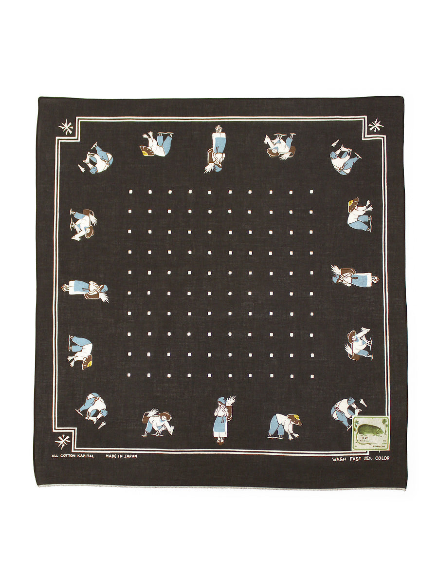 fastcolor selvedge bandana (rice planting) 20x20