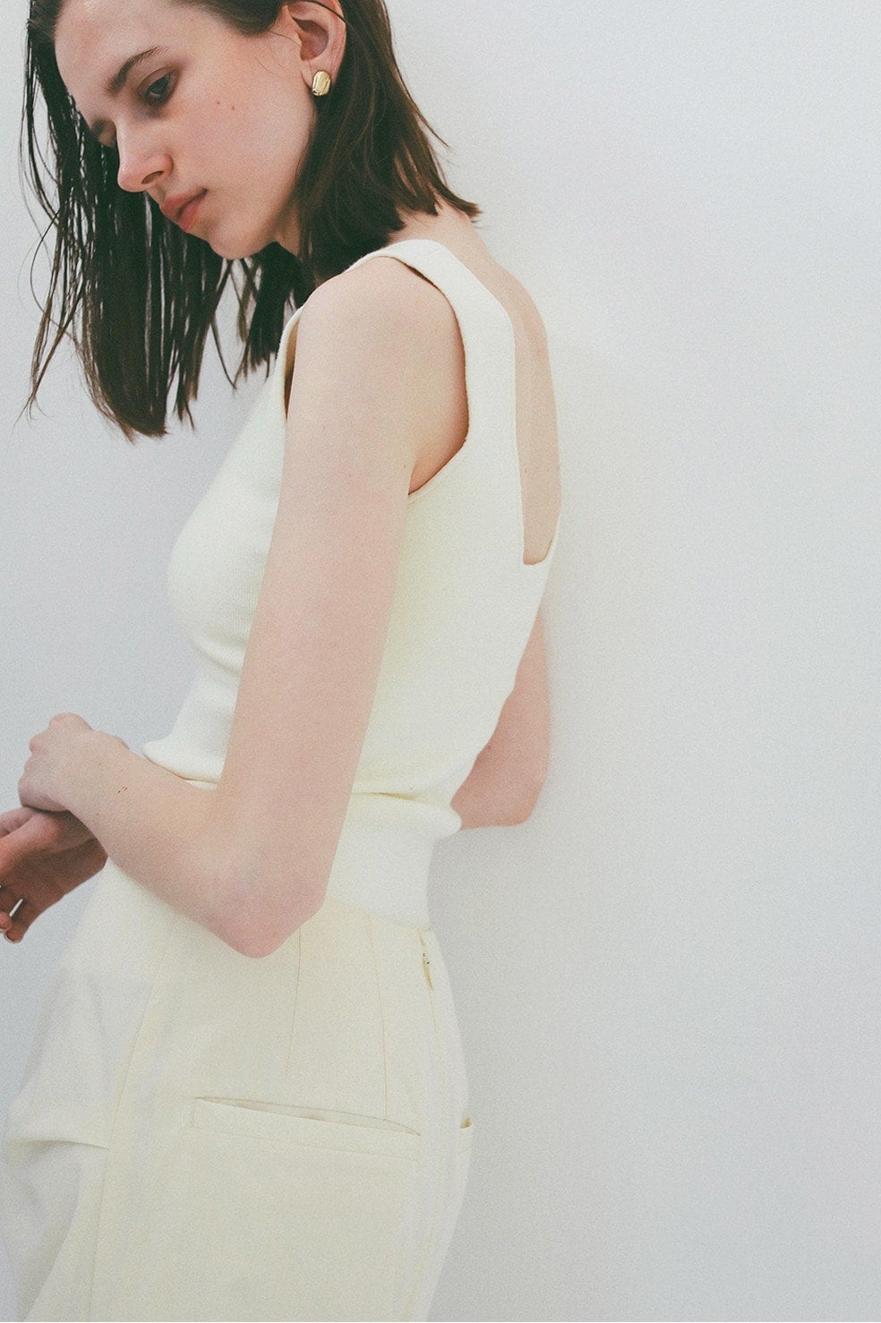 SQUARE TANK KNIT TOPS