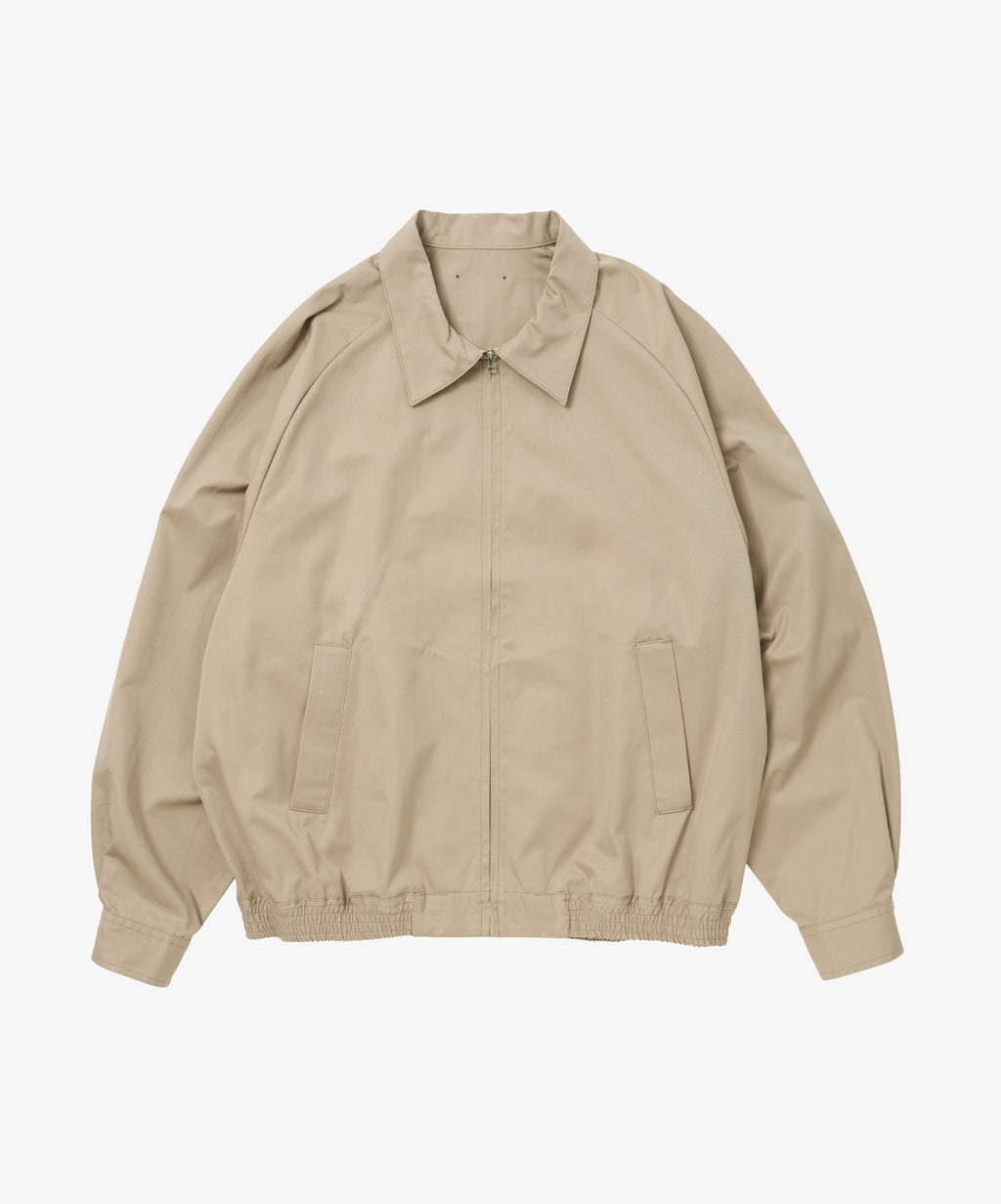 zip up blouson gabardine beige