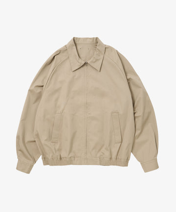zip up blouson gabardine beige