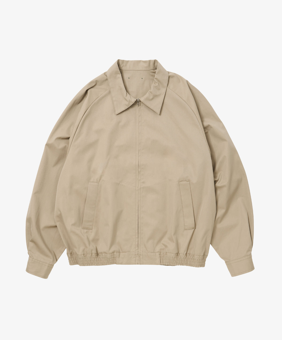 zip up blouson gabardine beige