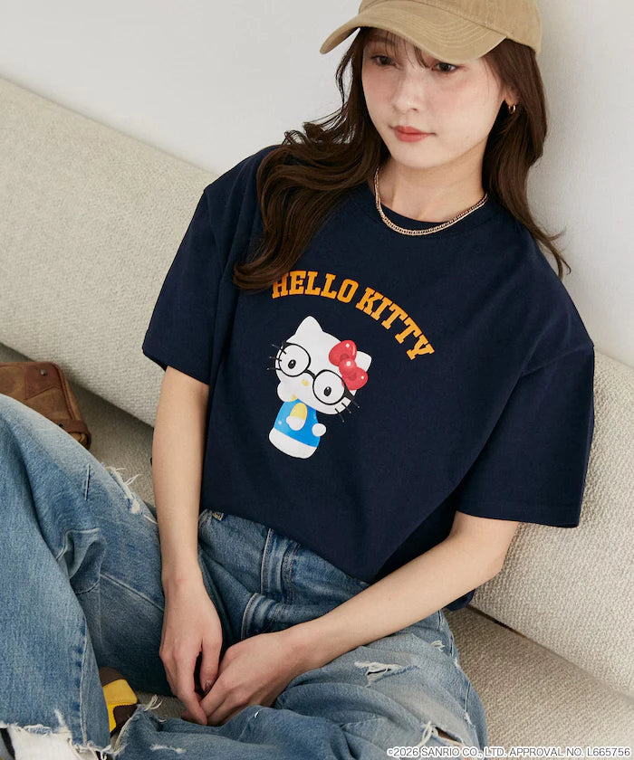 "SANRIO CHARACTERS" College Style Printed T-Shirt Limited Edition