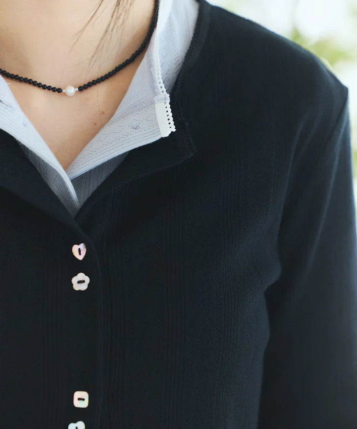 Knitted Cardigan with Variation Buttons