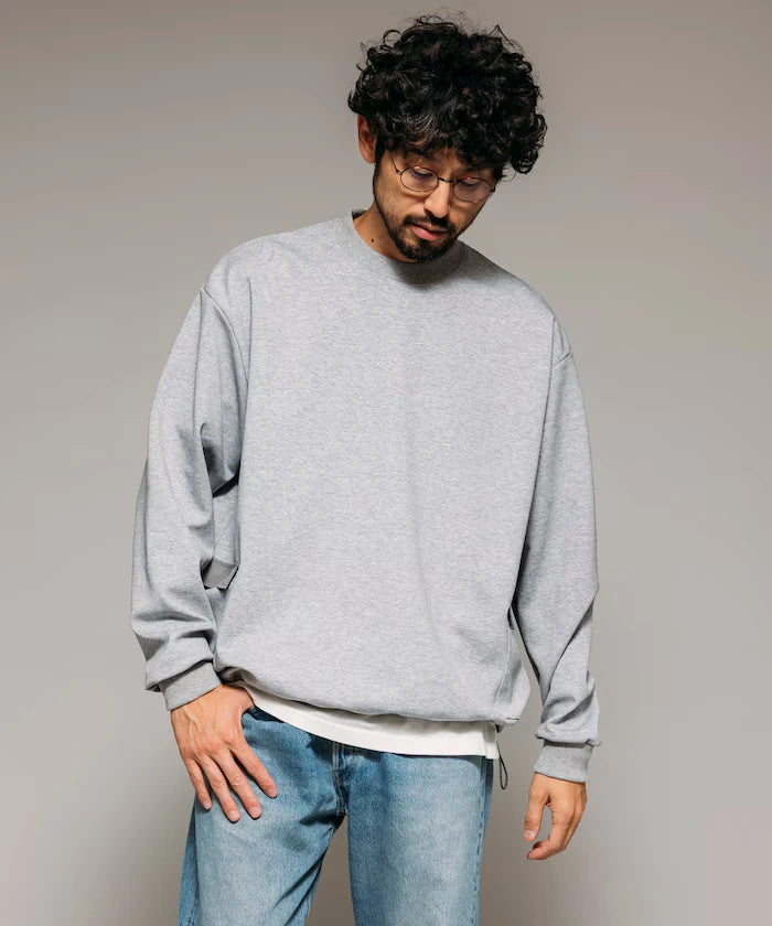 <New Color Added> Side Pocket Spindle Cardboard Crew Neck Sweatshirt