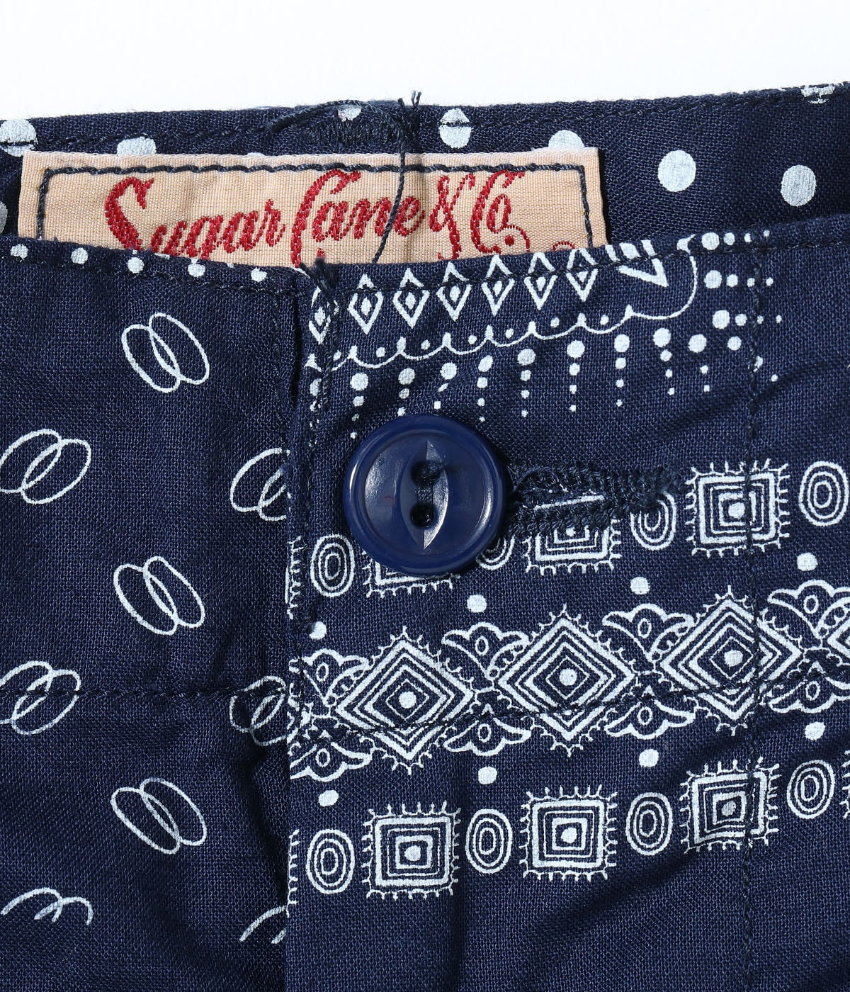 NATIVE AMERICAN BANDANA PATCHWORK PRINT WORK SHORTS