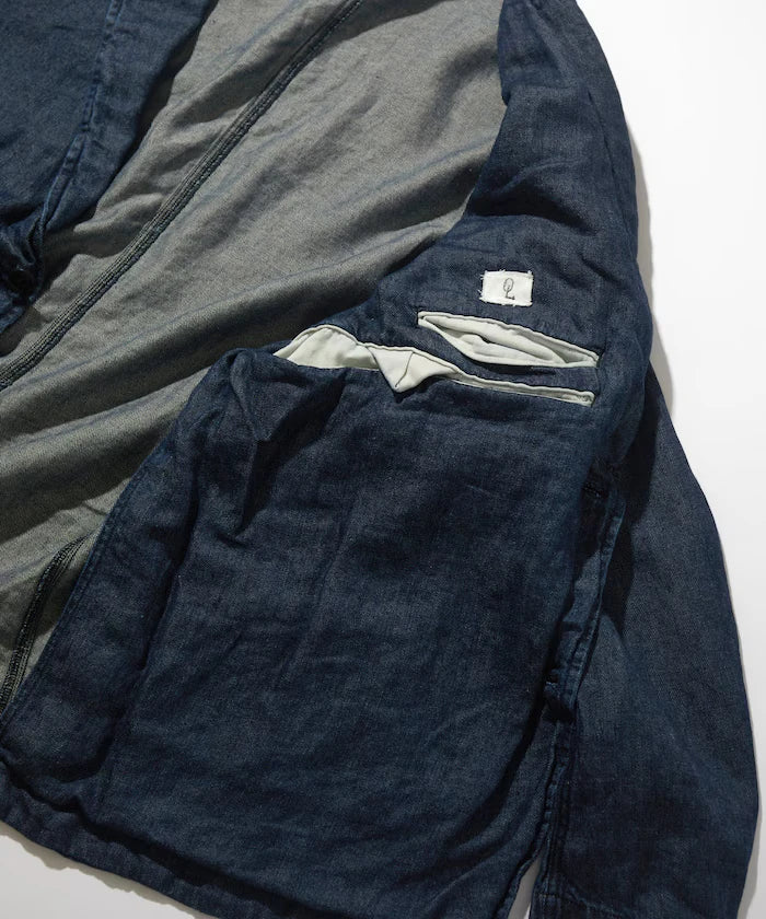 French Linen Denim Tailored Jacket