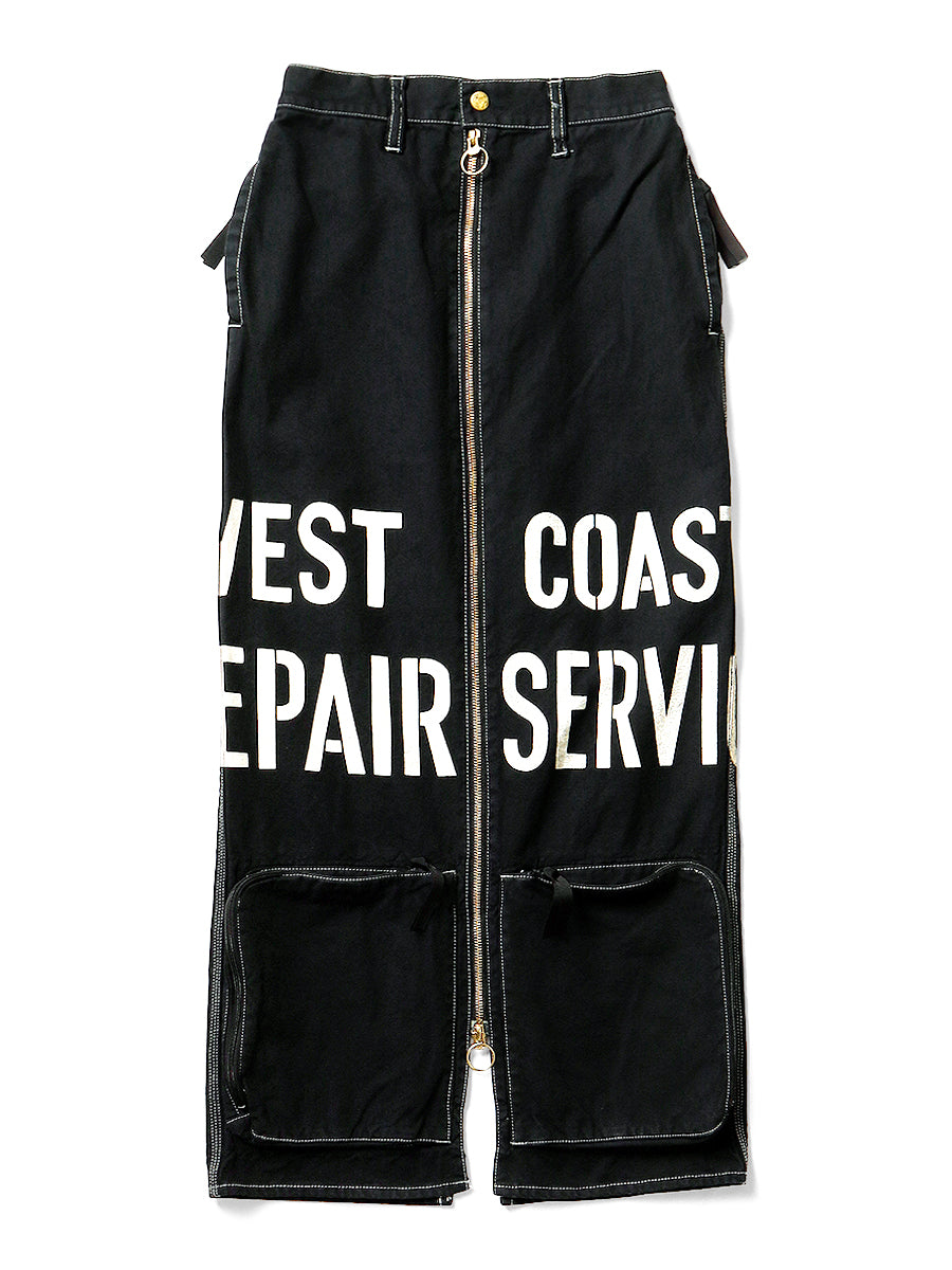 Thin Canvas Waist Repair Long Skirt
