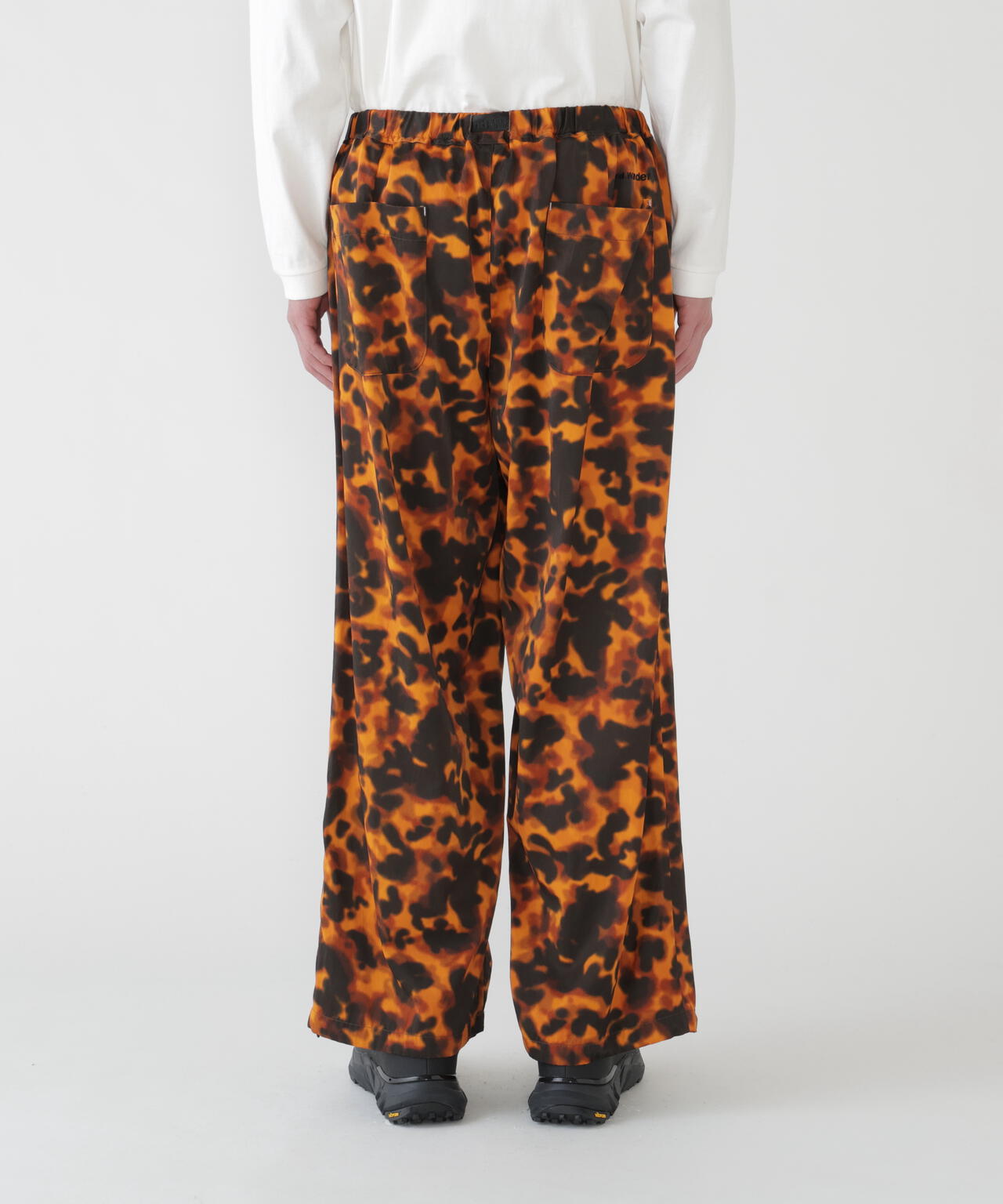 printed satin pants