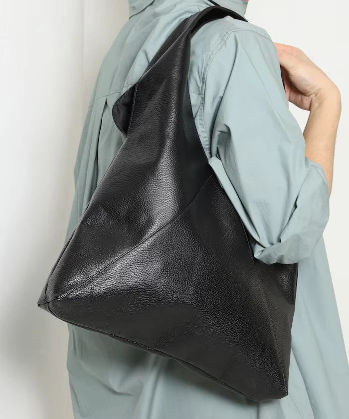 Triangle Leather Marche Bag
